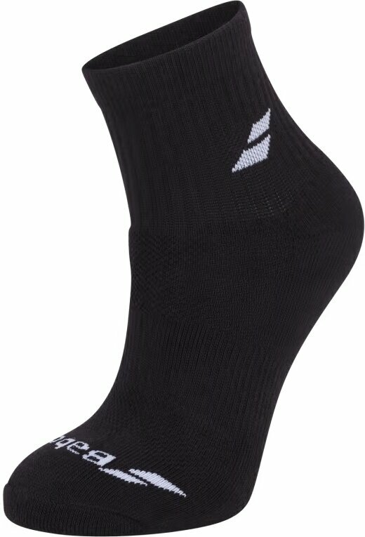 Socken Babolat Quarter 3 Pairs Pack Black 39-42 Socken