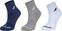 Socken Babolat Quarter 3 Pairs Pack White/Estate Blue/Grey 43-46 Socken