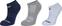 Chaussettes Babolat Invisible 3 Pairs Pack White/Estate Blue/Grey 39-42 Chaussettes
