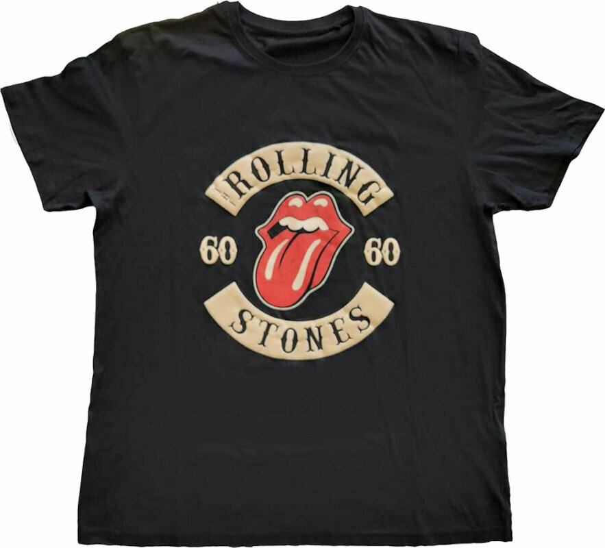 Tričko The Rolling Stones Tričko 60 Biker Tongue Unisex Black M