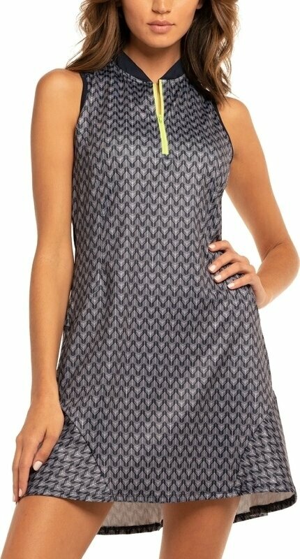 lucky-in-love-game-on-chevron-dress-midnight-xs