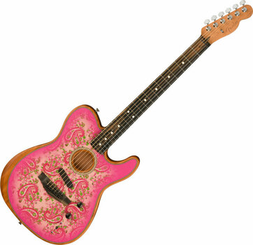 Elektroakustična kitara Fender FSR American Acoustasonic Telecaster Pink Paisley Elektroakustična kitara - 1