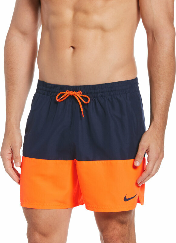 Costume da bagno da uomo Nike Split 5'' Volley Shorts Total Orange M Costume da bagno da uomo