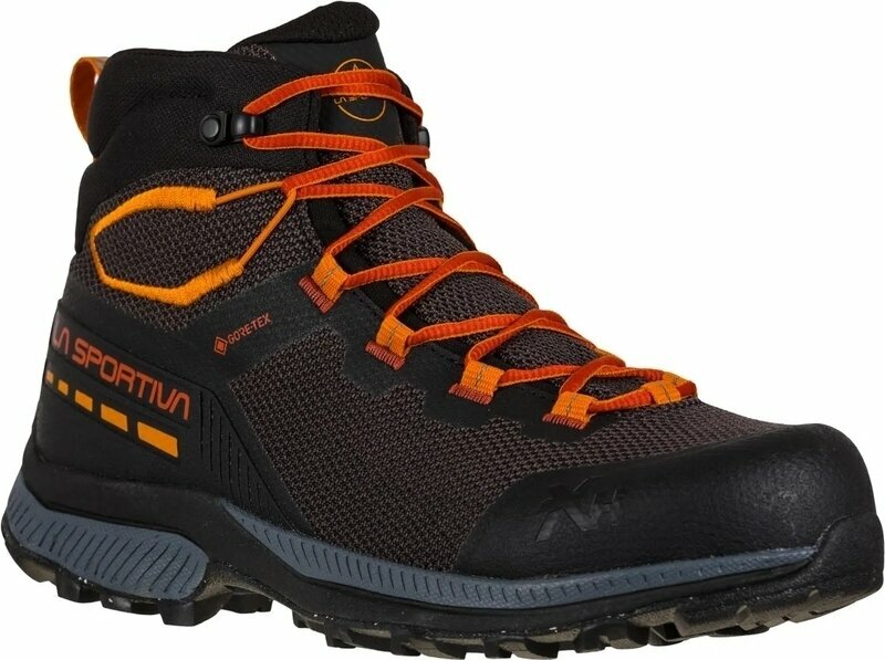 Mens Outdoor Shoes La Sportiva TX Hike Mid GTX Carbon/Saffron 41 Mens Outdoor Shoes