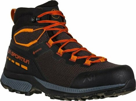 Mens Outdoor Shoes La Sportiva TX Hike Mid GTX Carbon/Saffron 41 Mens Outdoor Shoes - 1