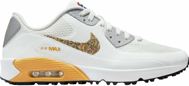 Calçado de golfe para mulher Nike Air Max 90 G NRG P22 Summit White/Sanded Gold/White 38 Calçado de golfe para mulher
