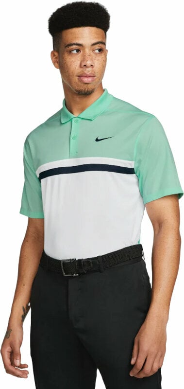 Polo-Shirt Nike Dri-Fit Victory Color-Blocked Mens Polo Shirt Mint Foam/White/Obsidian/Obsidian 2XL