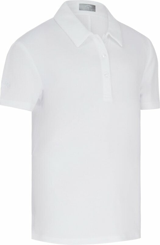 Camisa pólo Callaway Youth Micro Hex Swing Tech Polo Brilliant White S