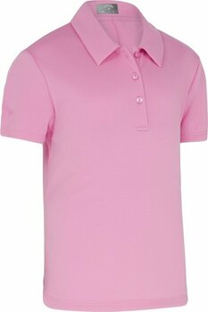 Koszulka Polo Callaway Youth Micro Hex Swing Tech Polo Pink Sunset M - 1