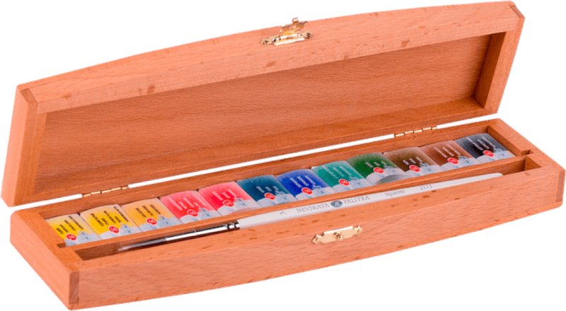 Akvarelová farba Nevskaya Palitra White Nights Pans Sada akvarelových farieb 12 ks