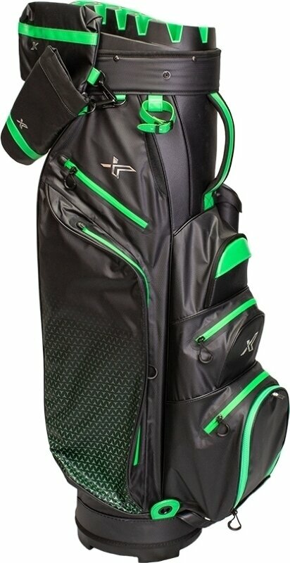 Geanta pentru golf XXIO X Eks2 Waterproof Cart Bag Black/Green Geanta pentru golf