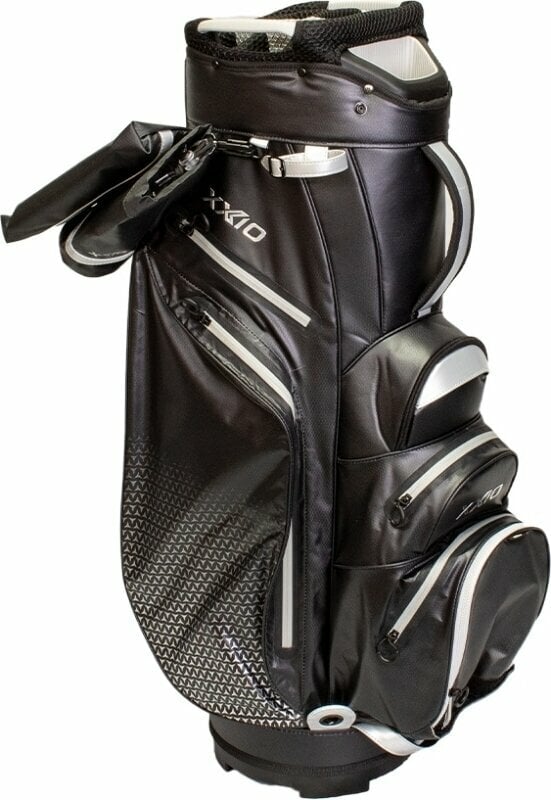 Geanta pentru golf XXIO Premium Cart Bag Black/Silver Geanta pentru golf