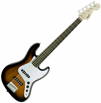5-saitiger E-Bass, 5-Saiter E-Bass Fender Squier Affinity Jazz Bass V RW Brown Sunburst - 1