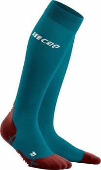 Calcetines para correr CEP WP209Y Compression Tall Socks Ultralight Petrol/Dark Red II Calcetines para correr - 1