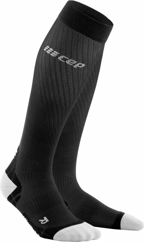 Hardloopsokken CEP WP20IY Compression Tall Socks Ultralight Black/Light Grey II Hardloopsokken