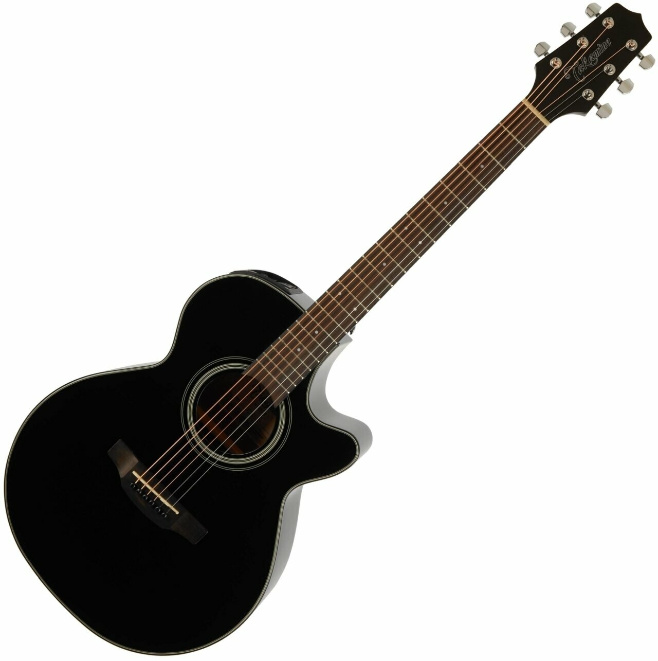 Elektroakusztikus gitár Takamine GF15CE Fekete