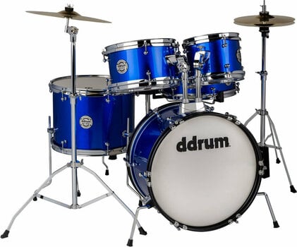 Conjunto de bateria júnior DDRUM D1 Jr 5-Piece Complete Drum Kit Conjunto de bateria júnior Azul Cobalt Blue - 1