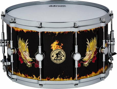 Pergődob DDRUM Vinnie Paul 8x14 Dragon Signature Snare Drum 14" Custom Dragon Wrap Finish - 1
