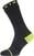 Fietssokken Sealskinz Waterproof All Weather Mid Length Sock With Hydrostop Black/Neon Yellow M Fietssokken