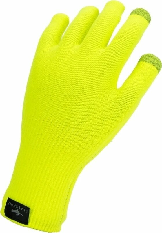 Cykelhandsker Sealskinz Waterproof All Weather Ultra Grip Knitted Glove Neon Yellow S Cykelhandsker