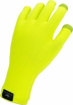 Cykelhandskar Sealskinz Waterproof All Weather Ultra Grip Knitted Glove Neon Yellow S Cykelhandskar - 1