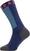 Fietssokken Sealskinz Waterproof Warm Weather Mid Length Sock With Hydrostop Navy Blue/Grey/Red L Fietssokken