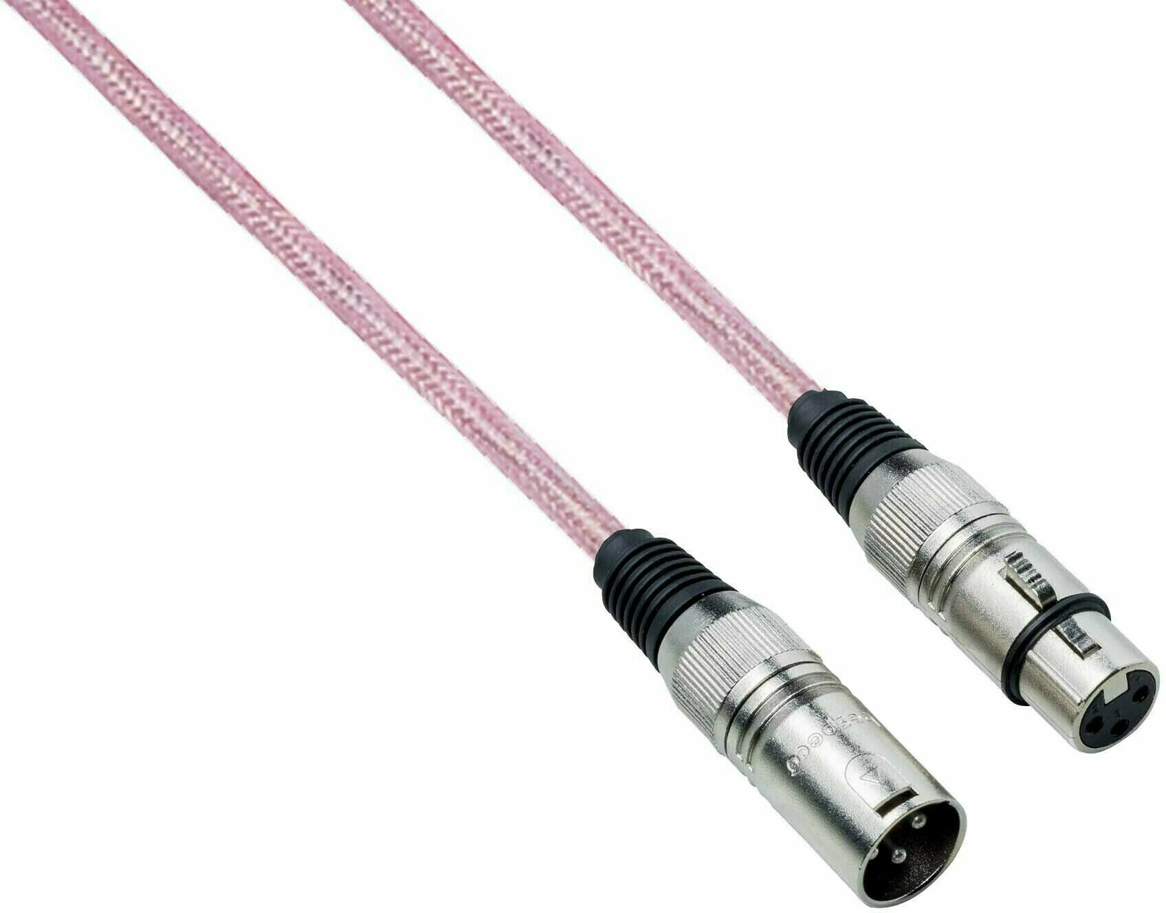 Mikrofónový kábel Bespeco LZMB900 Ružová 9 m