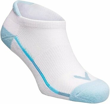 Chaussettes Callaway Womens Sport Tab Low Chaussettes White/Sky S - 1