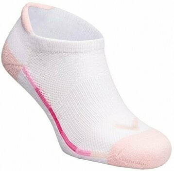 Socken Callaway Womens Sport Tab Low Socken White/Pink S - 1