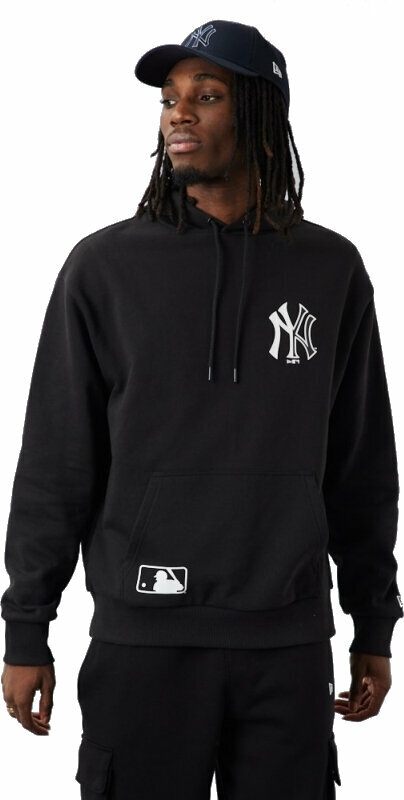 New Era MLB New York Yankees Team Logo Hoodie 60284625, Mens, hoodie,  Black/White, L