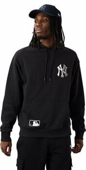 New York Yankees Hoodie MLB Half Logo Oversized Hoody Black/White L -  Muziker