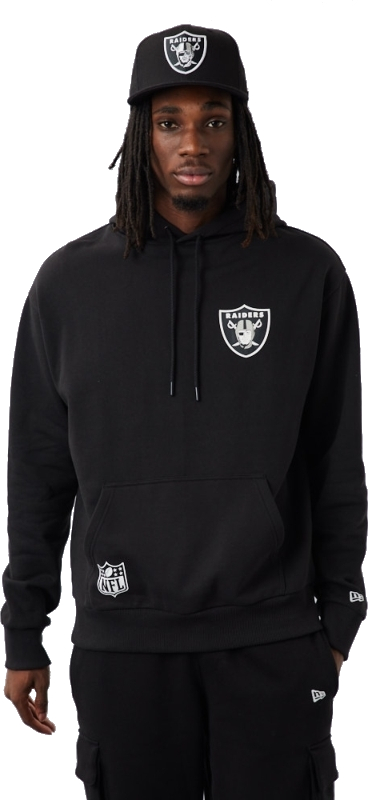 NEW ERA LAS VEGAS RAIDERS NFL TEAM LOGO BLACK HOODIE 60284626