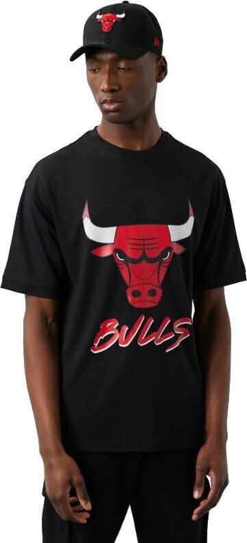 T-Shirt Chicago Bulls NBA Script Mesh T-shirt Black/Red L T-Shirt