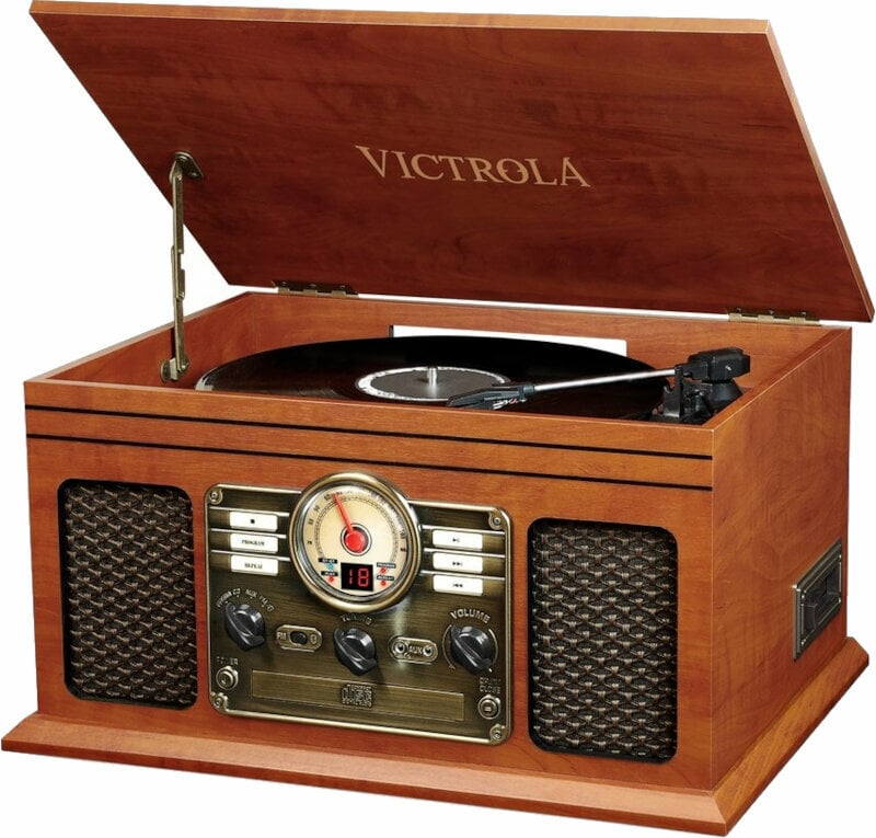 Retro gramofon Victrola VTA 200B MAH Brązowy