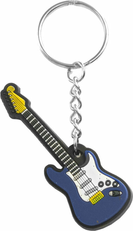 Keychain Musician Designer Keychain Electric Guitar Blue