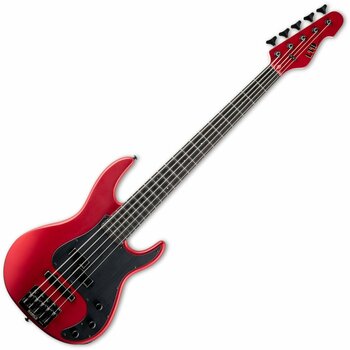 5-saitiger E-Bass, 5-Saiter E-Bass ESP LTD AP-5 Candy Apple Red Satin - 1