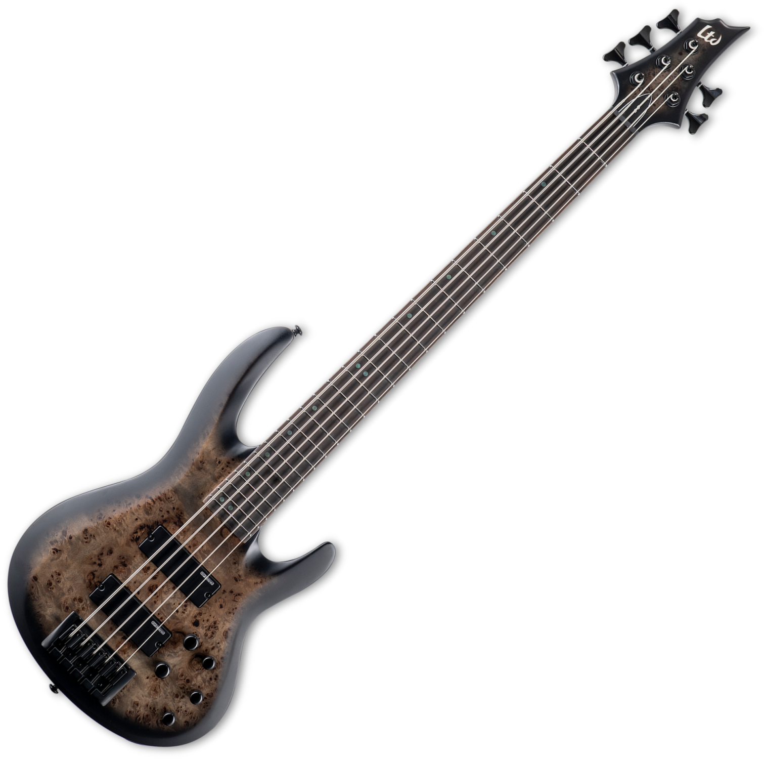 5-saitiger E-Bass, 5-Saiter E-Bass ESP LTD B-5E Charcoal Burst Satin