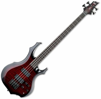 E-Bass ESP LTD F-1004 See-Thru Black Cherry Sunburst - 1