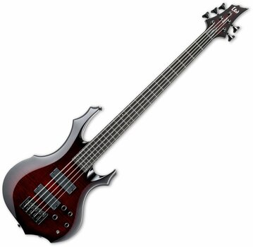 5-saitiger E-Bass, 5-Saiter E-Bass ESP LTD F-1005 See-Thru Black Cherry Sunburst - 1