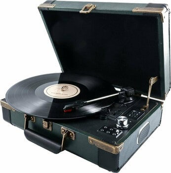 Prenosni gramofon GPO Retro Ambassador Green/Black - 1