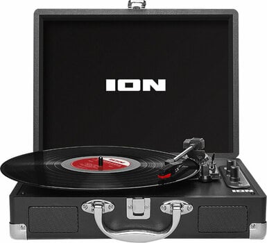 Gira-discos portátil ION Vinyl Motion Air Preto - 1