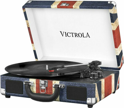 Hordozható lemezjátszó Victrola VSC 550BT UK Flag - 1