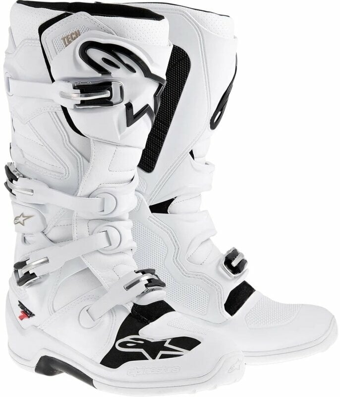 Motorcycle Boots Alpinestars Tech 7 Boots White 47 Motorcycle Boots