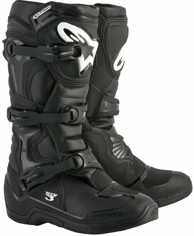 Motociklističke čizme Alpinestars Tech 3 Boots Black 44,5 Motociklističke čizme
