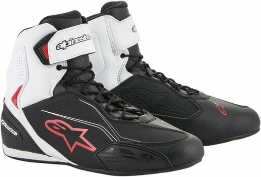 Motorcycle Boots Alpinestars Faster-3 Shoes Black/White/Red 39 Motorcycle Boots - 1