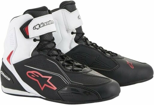 Motorcycle Boots Alpinestars Faster-3 Shoes Black/White/Red 42 Motorcycle Boots - 1