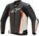 Leren jas Alpinestars Missile V2 Leather Jacket Black/White/Red Fluorescent 48 Leren jas