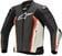 Giacca di pelle Alpinestars Missile V2 Leather Jacket Black/White/Red Fluorescent 50 Giacca di pelle
