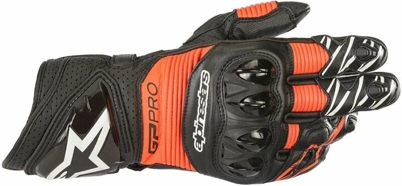 Motoros kesztyűk Alpinestars GP Pro R3 Gloves Black/Red Fluorescent L Motoros kesztyűk