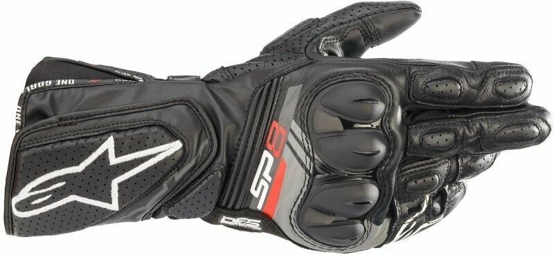 Luvas para motociclos Alpinestars SP-8 V3 Leather Gloves Black L Luvas para motociclos